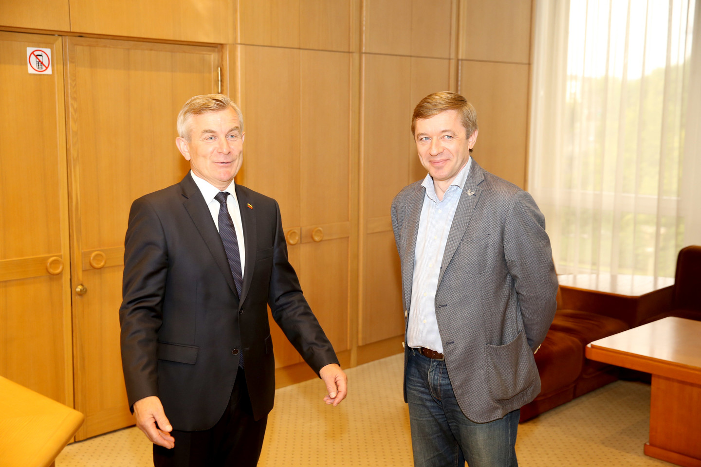 Seimo pirmininko kabinete susirinko koalicijos taryba.<br> R.Danisevičiaus nuotr.