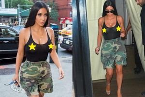 Kim Kardashian atsisakė liemenėlės ir apstulbino savo keistu stiliumi