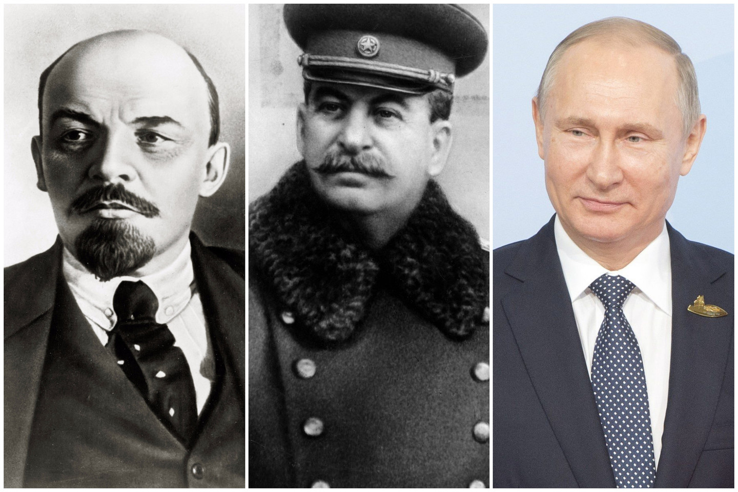 Leninas, Stalinas ir Putinas.<br> „ViDA Press“ nuotr.