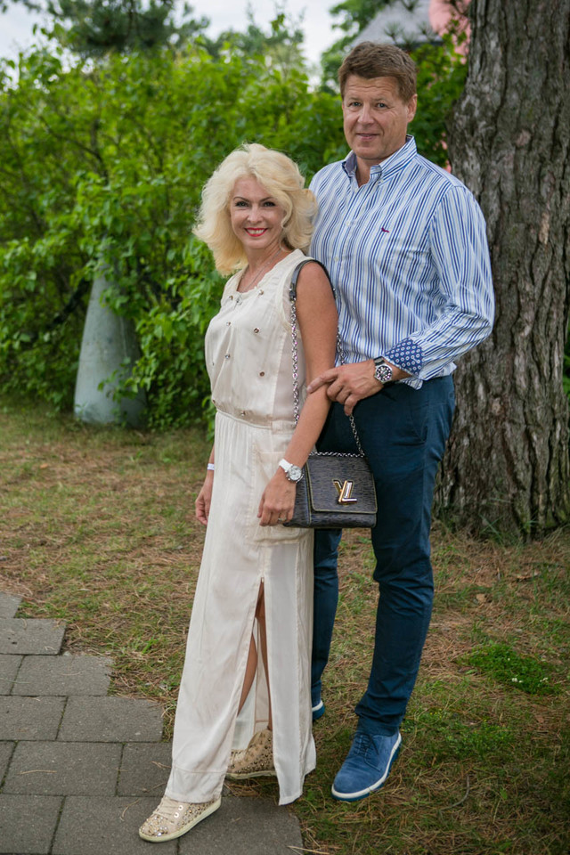 „Audimo“ valdybos pirmininkas Rimvydas Povilaitis su žmona Rasa. <br> G.Bitvinsko nuotr.