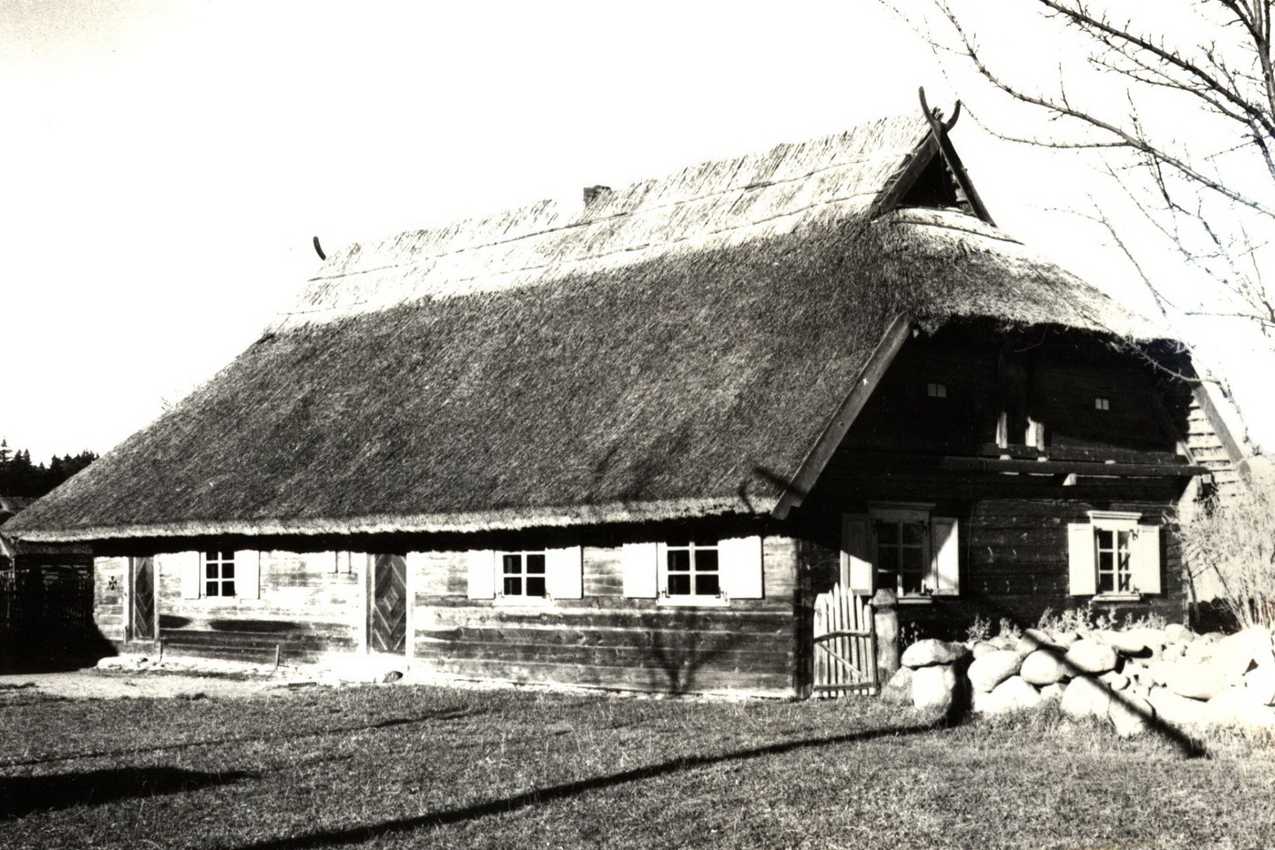 Gintališkės sodybos gyvenamasis namas iš Imbarės apylinkės Erlėnų kaimo. 1986 m. <br>Vilniaus regioninio valstybės archyvo nuotr.
