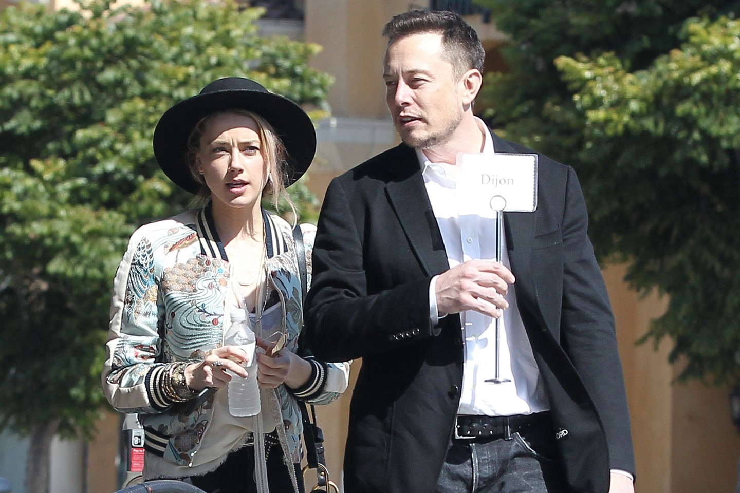  Amber Heard ir Elonas Muskas.<br> VidaPress nuotr.