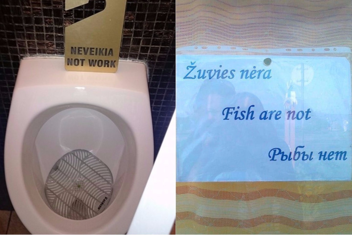 Poilsiautoją Kuršių Nerijoje nustebino vietos užrašai anglų kalba.