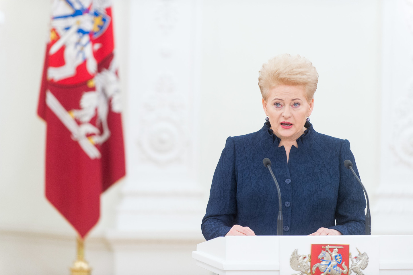 „Visada laikiausi nuostatos, kad dvišalis bendradarbiavimas, nepriklausomai nuo valstybių dydžio, turi būti lygiavertis“, – antradienį teigė D.Grybauskaitė.<br>T.Bauro nuotr.