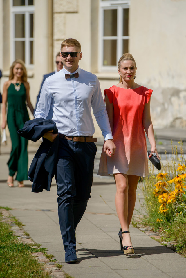  Vilniuje susituokė Žygimantas Gečas ir Anžela Adamovič.<br> J.Stacevičiaus nuotr.