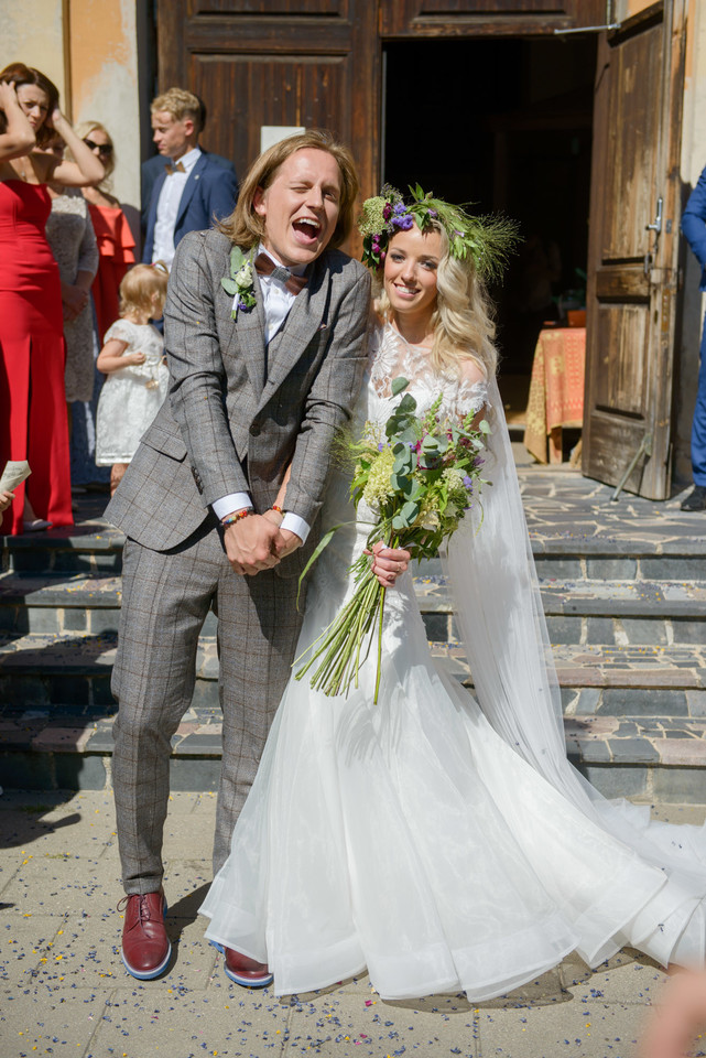  Vilniuje susituokė Žygimantas Gečas ir Anžela Adamovič.<br> J.Stacevičiaus nuotr.
