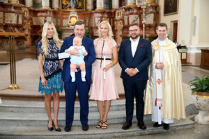 Antanas Guoga sūnų Taurą pakrikštijo simbolinėje vietoje, simbolinę dieną