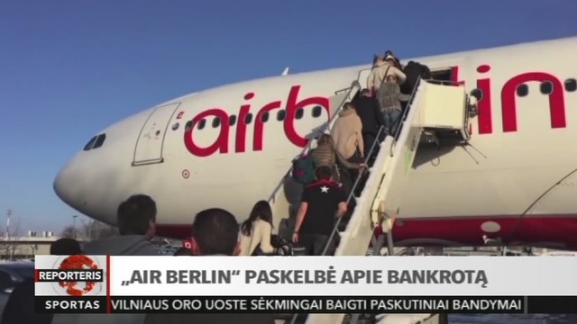 „Air Berlin“ pranešė esanti nemoki ir paskelbė bankrotą