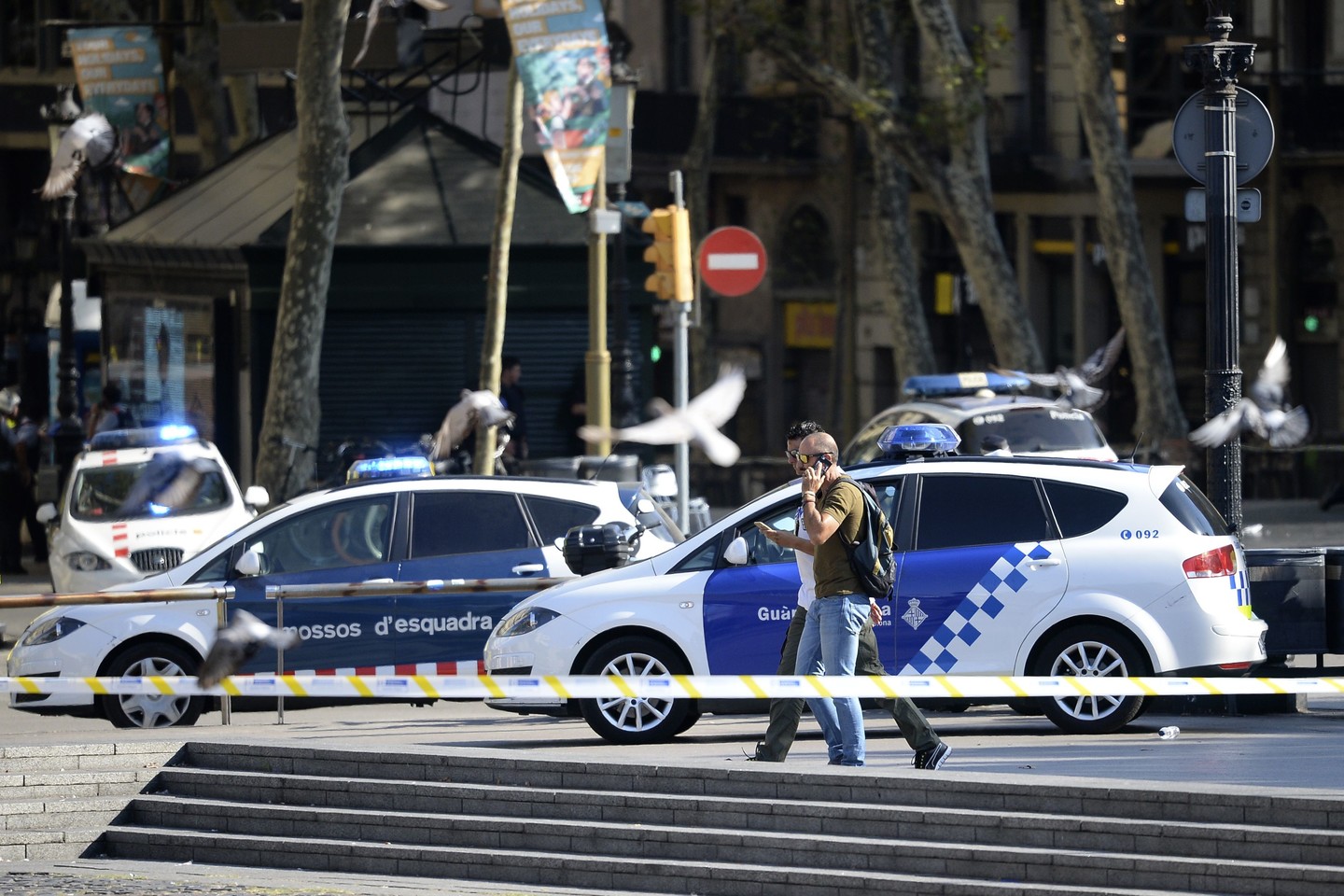  Barselonoje gausu policijos pajėgų.<br> AFP/Scanpix nuotr. 