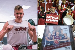 Ant Kristapo Porzingio pečių – Latvijos krepšinio viltys: Ryga nuklota jo plakatais