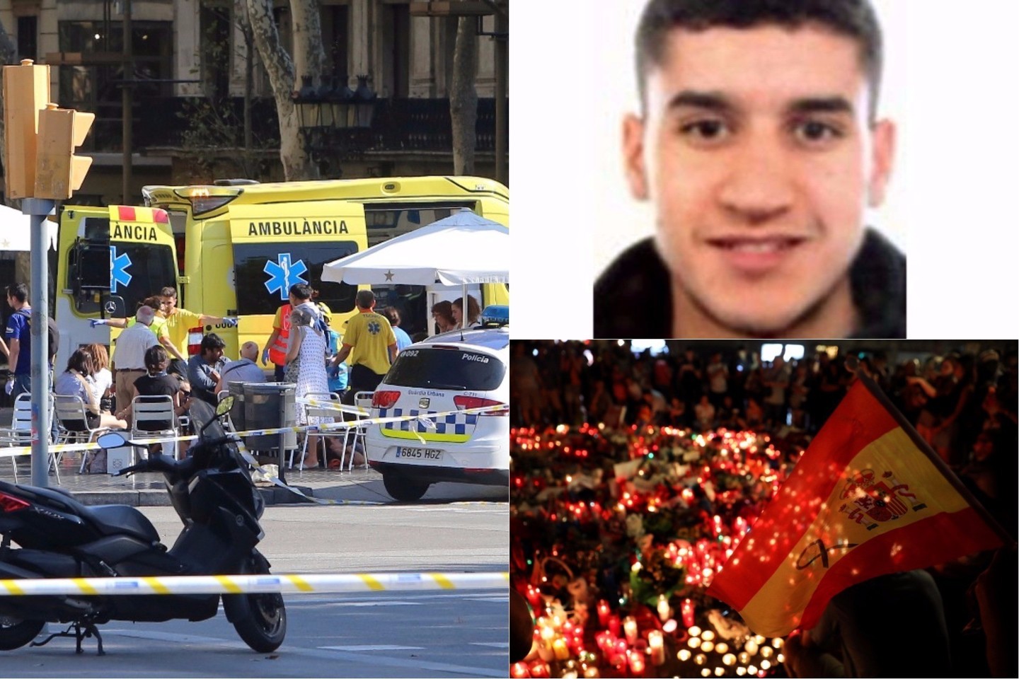 Katalonijos policija nukovė Barselonoje išpuolį surengusį Y.Abouyaaqoubą.<br>AP nuotr.