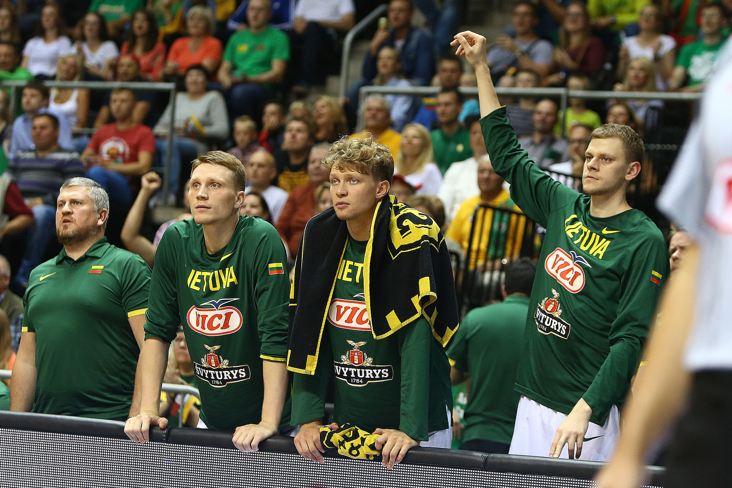 Lietuvos ir Islandijos rinktinių rungtynės.<br> G.Šiupario nuotr.