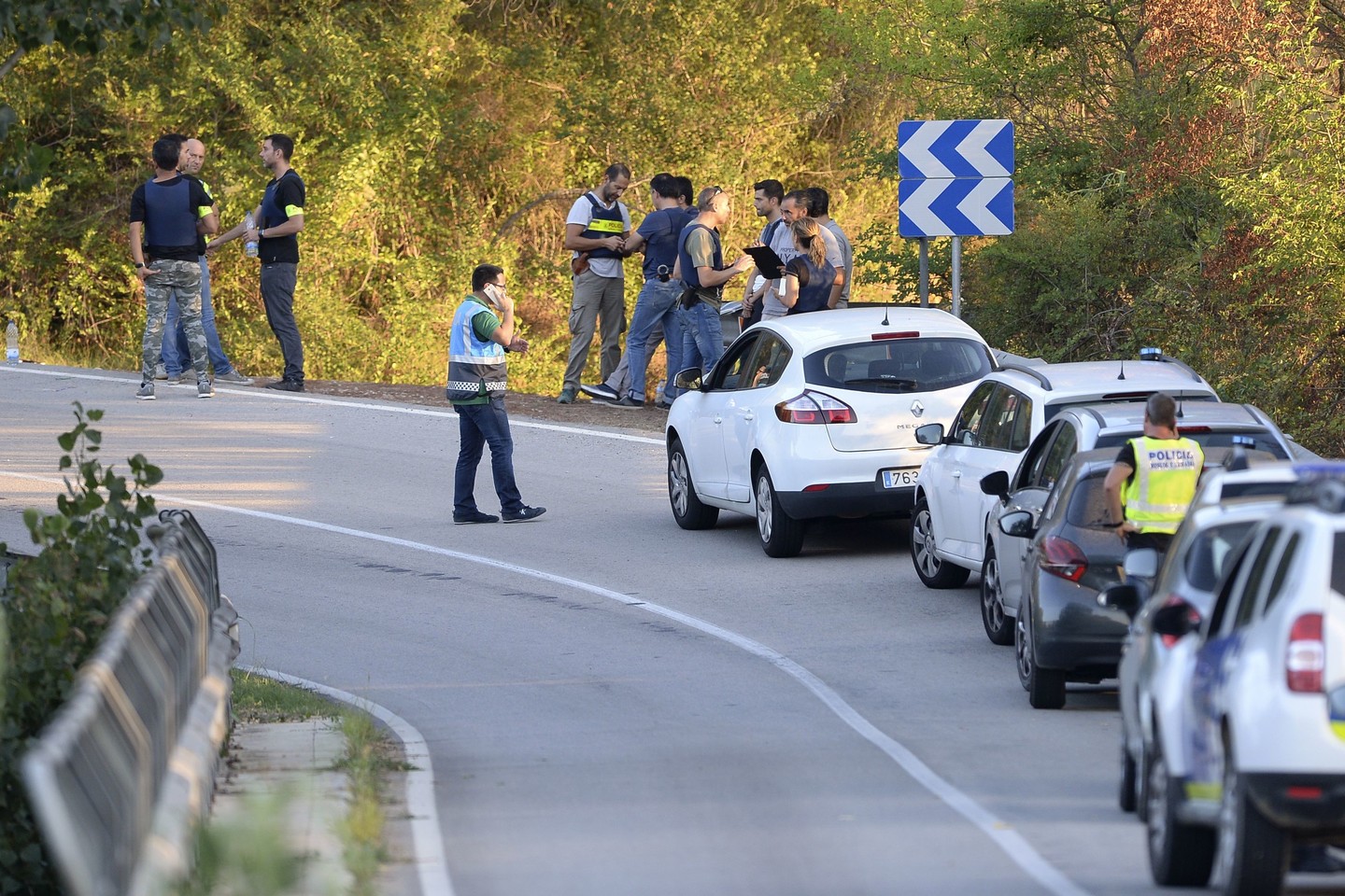  Ispanijos policija po teroro išpuolių virtinės dar labiau sustiprino saugumą.<br> AFP/„Scanpix“ nuotr.