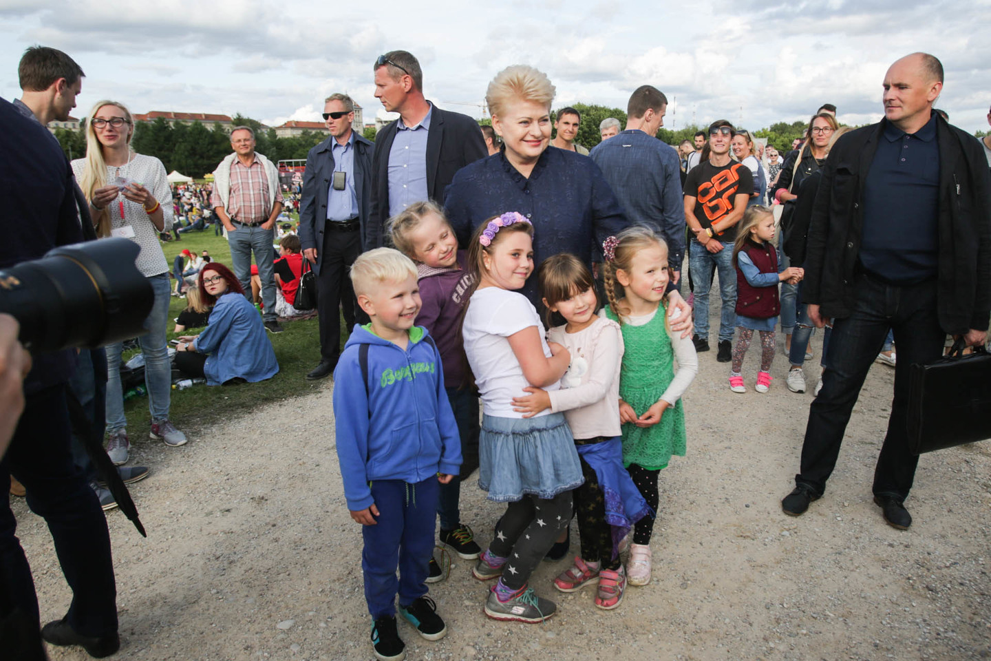 Vakarėjant „Laisvės piknike“ apsilankė prezidentė D.Grybauskaitė.<br> G.Bitvinsko nuotr.