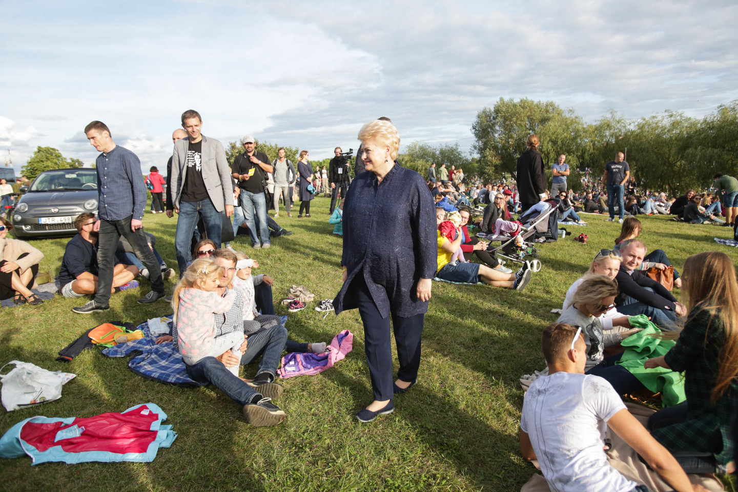 Vakarėjant „Laisvės piknike“ apsilankė prezidentė D.Grybauskaitė.<br> G.Bitvinsko nuotr.