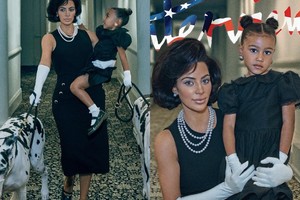 Provokuojančioje fotosesijoje Kim Kardashian tapo pirmąja dama 