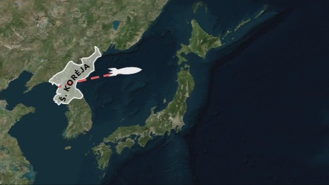 Atmosfera kaista: Šiaurės Korėjos raketa praskrido virš Japonijos