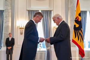 Lietuvos ambasadorius įteikė skiriamuosius raštus Vokietijos prezidentui 