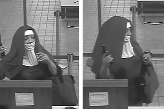 Netikros vienuolės po nesėkmingo apiplėšimo turėjo sprukti iš banko