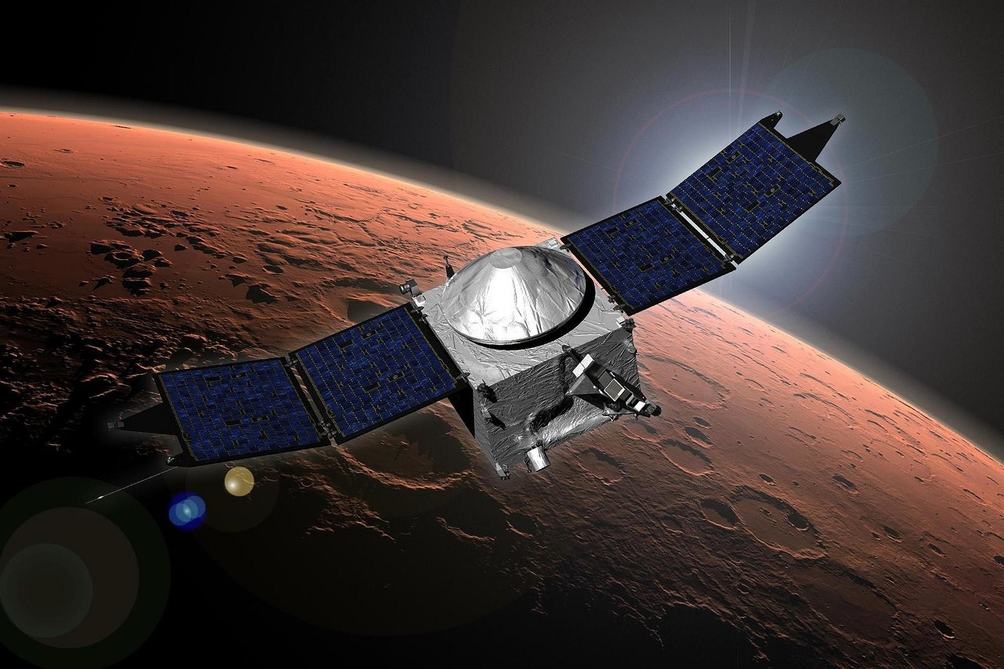 Indijos kosminė agentūra nuskraidino savo palydovą į Marsą vos už 74 milijonus dolerių. <br> "Pratidin Time" iliustr.