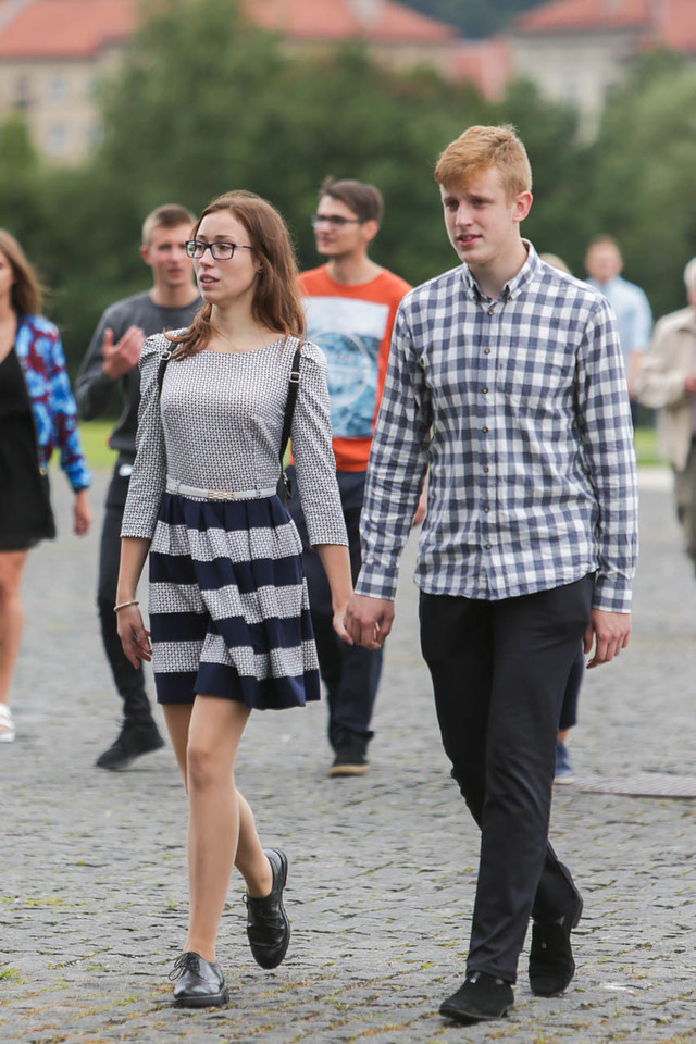  Kauno technologijos universiteto (KTU) studentai rugsėjo 1-ąją nutarė paminėti su trenksmu. <br> G.Bitvinsko nuotr.