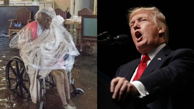 Donaldas Trumpas su žmona apsilankė nuo stichijos nukentėjusiose valstijose 
