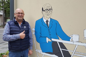 Visvaldas Matijošaitis džiaugiasi: kauniečiai jį nupiešė jaunesnį ir lieknesnį