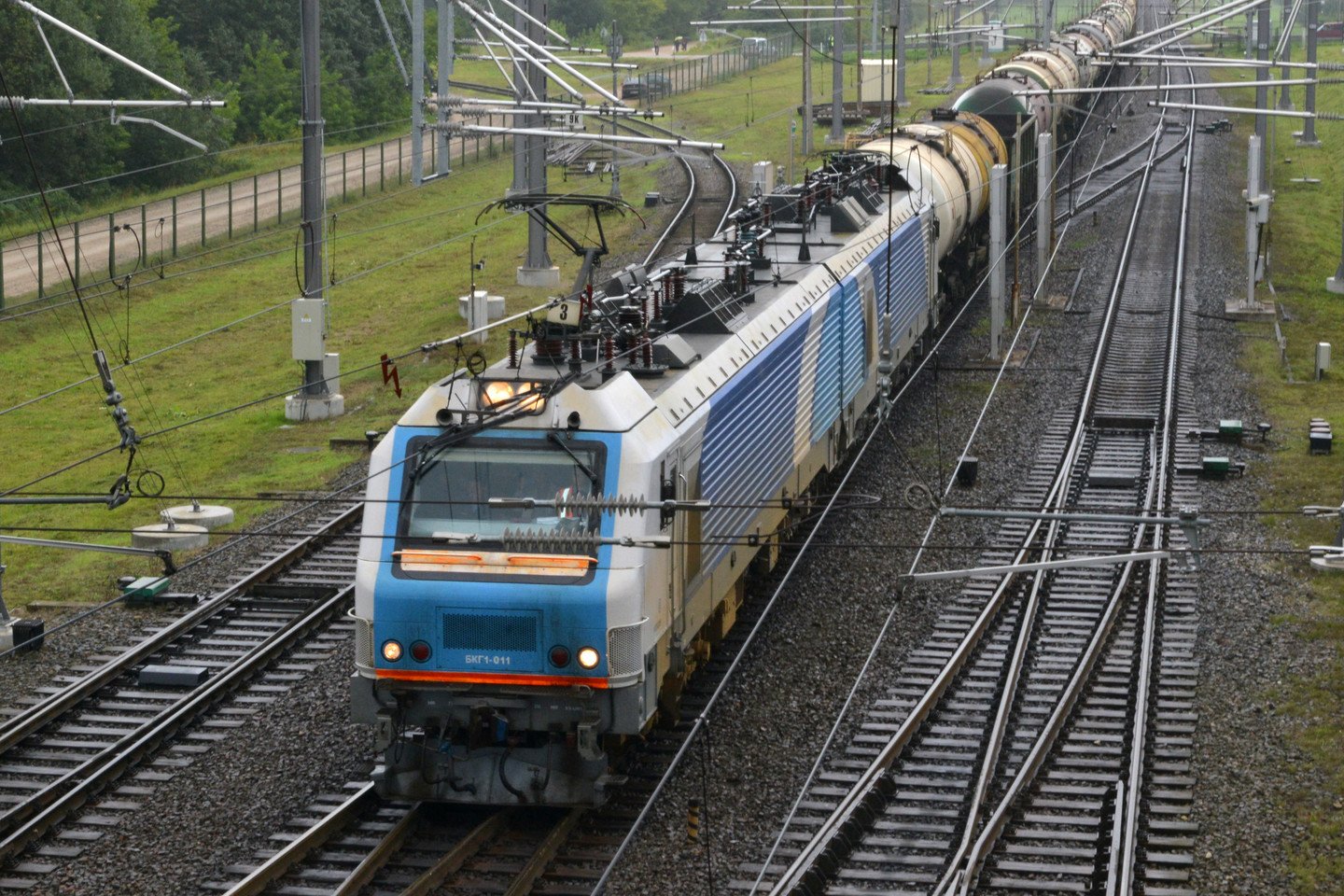  Rugsėjo 6 d. Kenos geležinkelio stotį pasiekė bandomasis elektrovežis iš Baltarusijos.<br> Bendrovės nuotr.