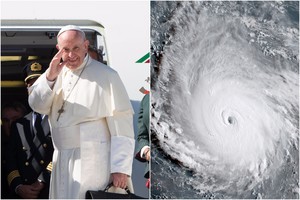 Popiežiaus lėktuvas daro lankstą, kad išvengtų uragano „Irma“