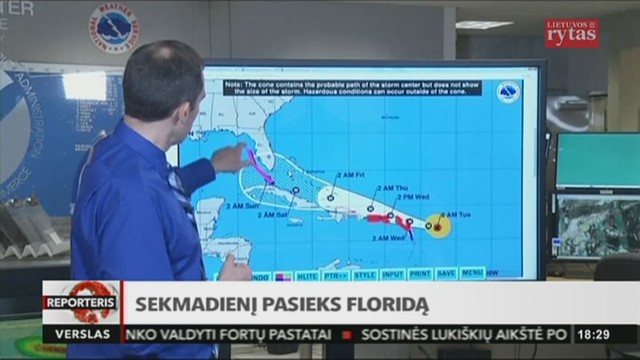 Floridos link juda beprecedentė stichija – uraganas „Irma“