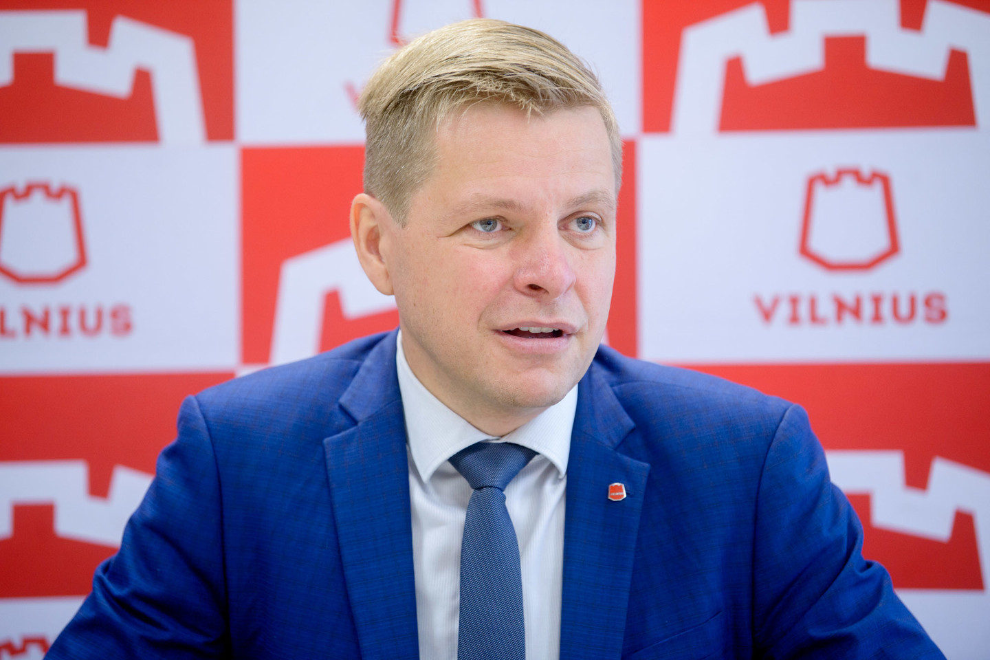  Vilniaus miesto meras pasidalino žinute dėl mieste atsiradusių užrašų.<br>J.Stacevičiaus nuotr.