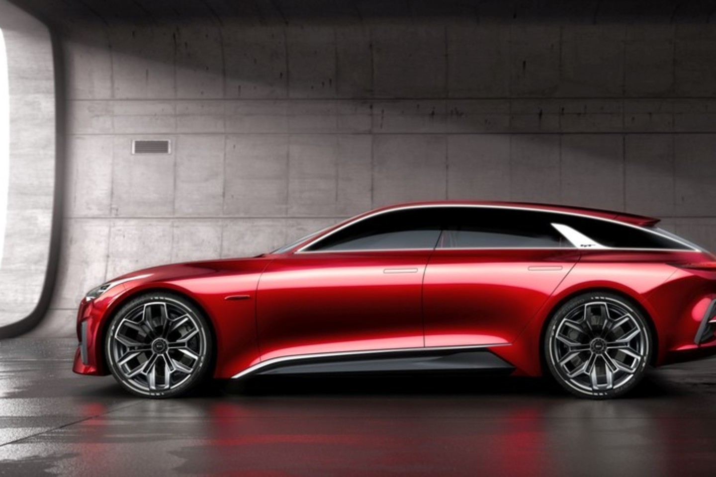 „Kia Motors” atskleidė, kaip atrodys naujausias kompanijos koncepcinis modelis “Proceed Concept”. <br> Gamintojo nuotr.