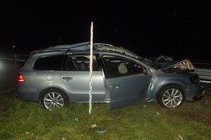 Šiaulių policija paviešino, kas liko iš automobilio po susidūrimo su briedžiu