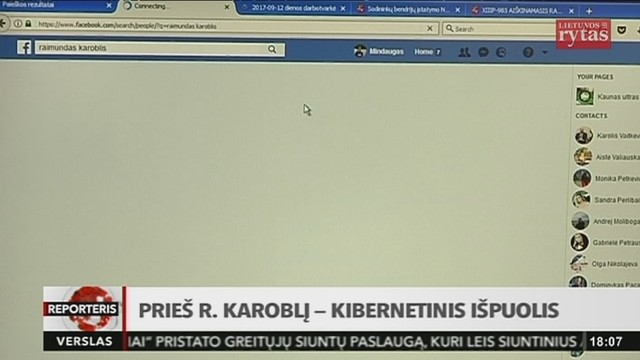 Prieš Raimundą Karoblį – kibernetinis išpuolis