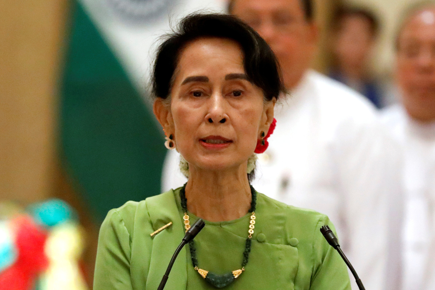  Europos Parlamentas primygtinai ragina Mianmaro vyriausybę ir, visų pirma, Aung San Suu Kyi, besąlygiškai pasmerkti bet kokį rasinės ar religinės neapykantos kurstymą.<br> Reuters/Scanpix nuotr. 
