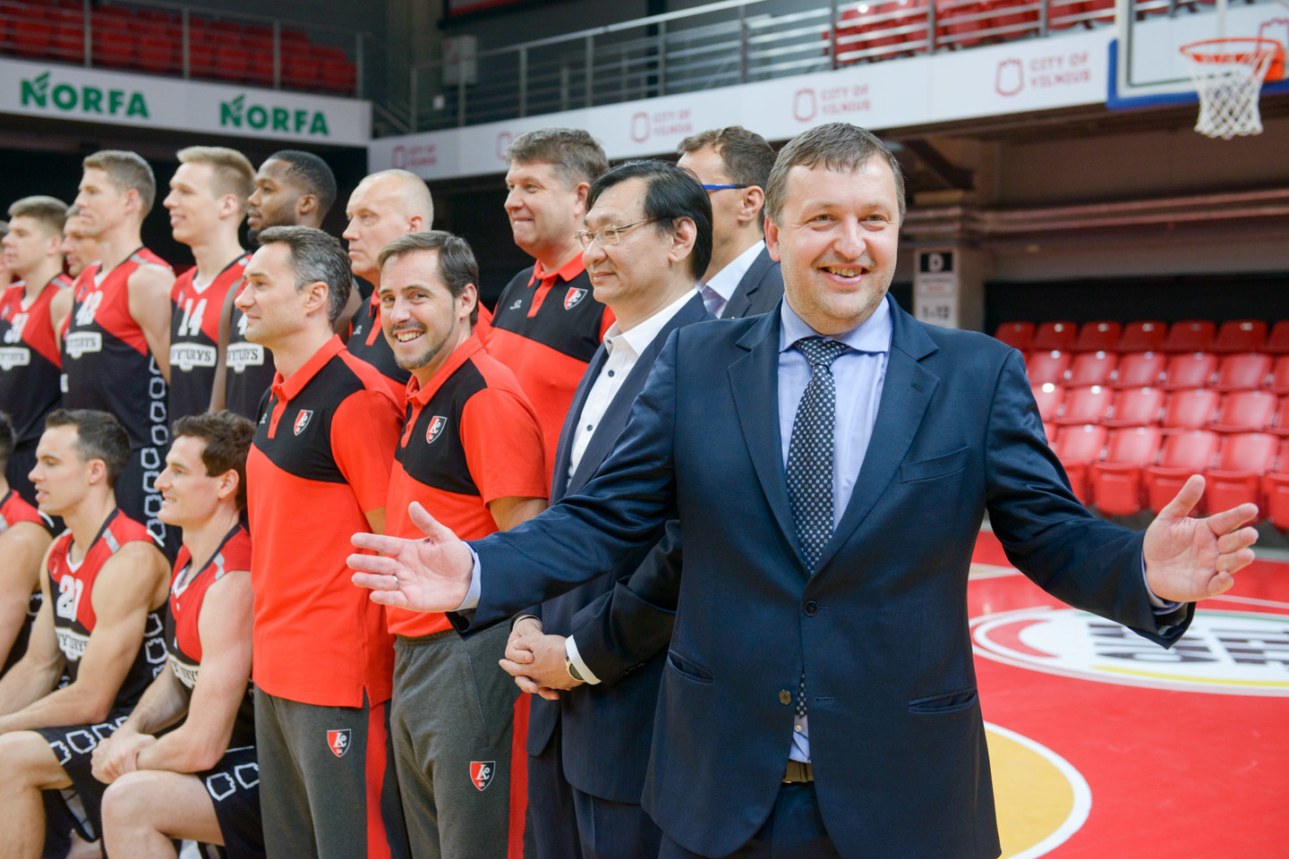 „Lietuvos rytas“ pristatė atsinaujinusią komandą.<br> J.Stacevičiaus nuotr.