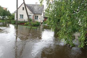 Panevėžyje – rekordinis kritulių kiekis, tvinsta upės