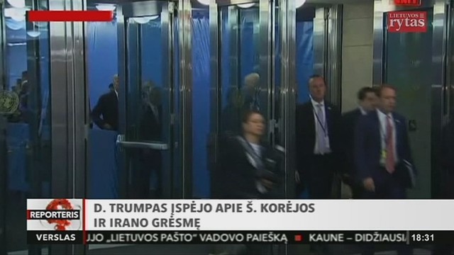 Donaldas Trumpas įspėjo apie Šiaurės Korėjos ir Irano grėsmę