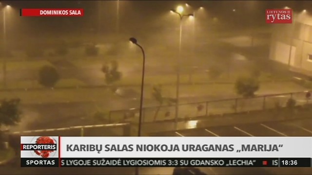 Karibų salas niokoja uraganas „Maria“