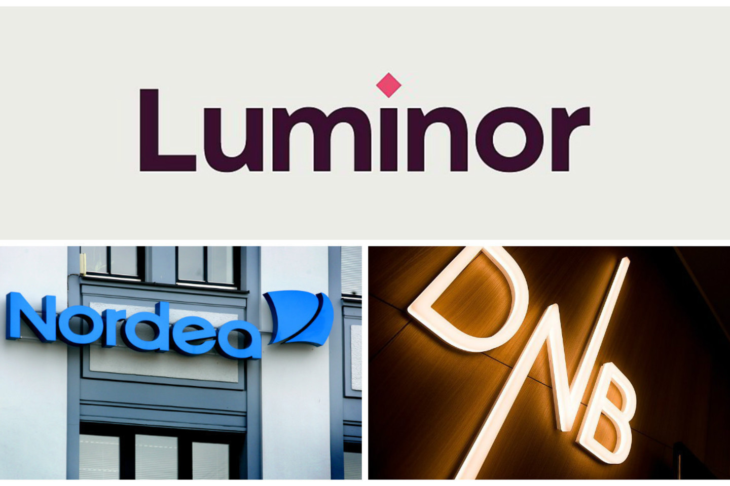 Jungtinis „Nordea“ ir DNB bankas Baltijos šalyse bus pavadintas „Luminor".<br>Lrytas.lt ir bendrovės nuotr.