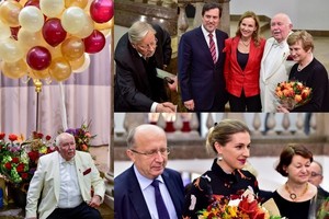 Donatą Katkų Vilniaus rotušėje su gimtadieniu sveikino garbūs svečiai