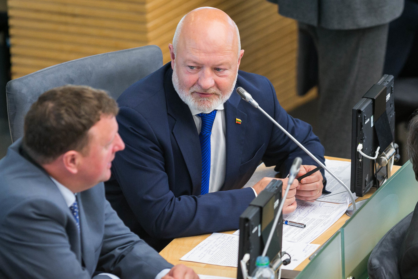 Apie tai, jog gali trauktis iš Seimo Antikorupcijos komisijos pirmininko pareigų, jei partija sulauktų teisėsaugos įtarimų, V.Gailius buvo pranešęs anksčiau šią vasarą.<br>T.Bauro nuotr.