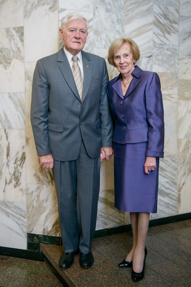 Prezidentas Valdas Adamkus su žmona Alma.<br> J.Stacevičiaus nuotr.