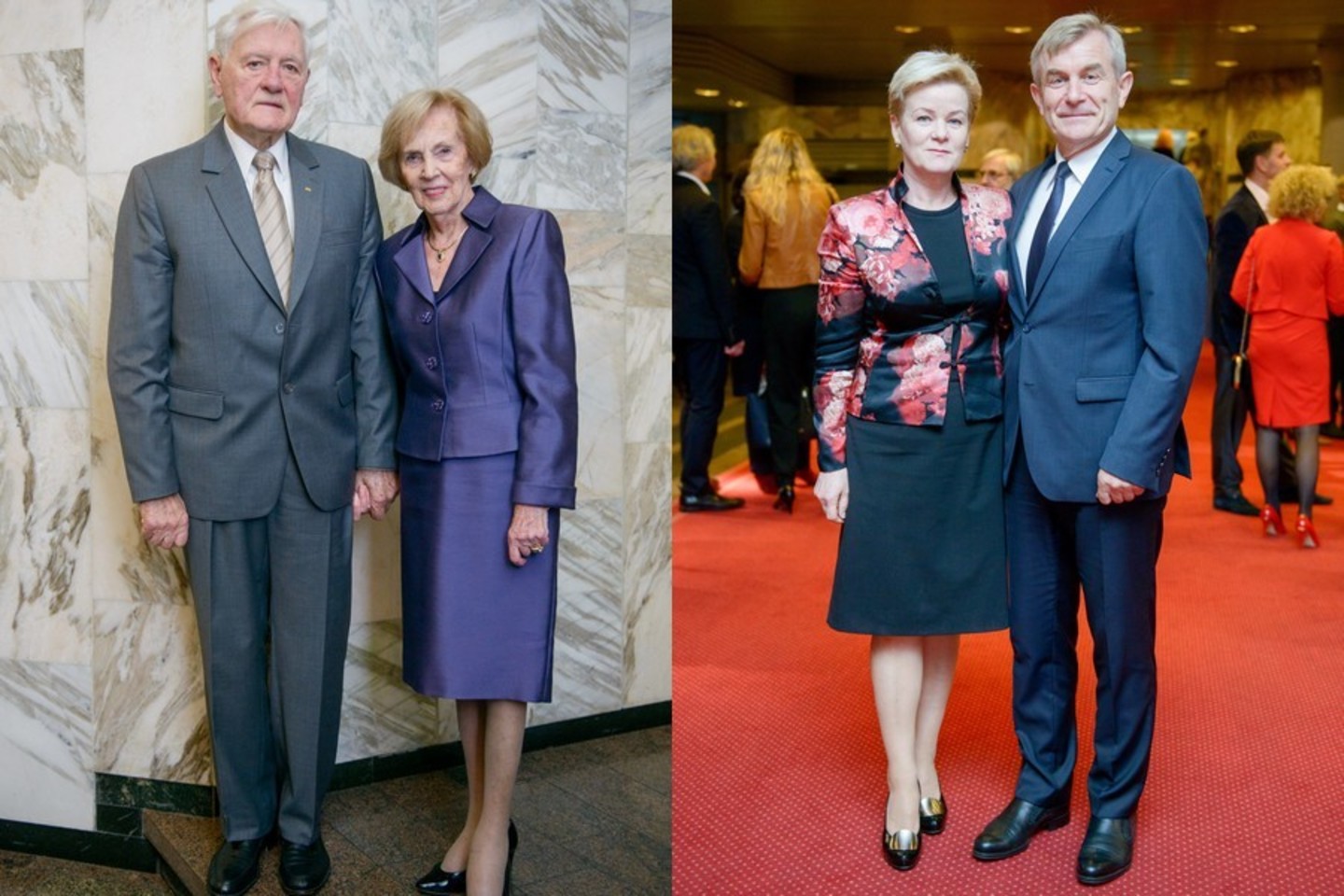 Prezidentas Valdas Adamkus su žmona Alma, Seimo pirmininkas Viktoras Pranckietis su žmona Irena.<br> J.Stacevičiaus nuotr.