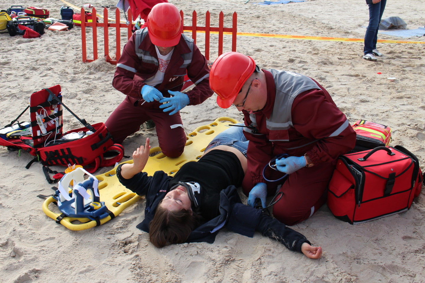 Vienuoliktosios Lietuvos greitosios medicinos pagalbos žaidynės praėjusį ketvirtadienį ir penktadienį vyko Palangoje.<br>A.Ziabkaus nuotr.