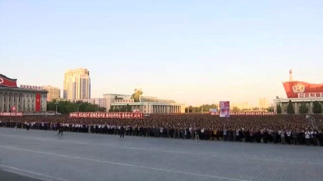 Šiaurės Korėjoje aidėjo tūkstantinės minios protestas prieš JAV