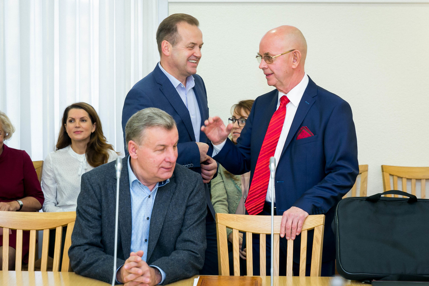  Socialdemokratų frakcija Seime susitiko su partijos pirmininku G.Palucku.