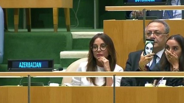 Azerbaidžano prezidento dukra dėl savo poelgio raudonavo prieš visą pasaulį