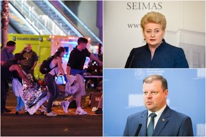Šalies vadovai reiškia užuojautą nukentėjusiems per išpuolį Las Vegase