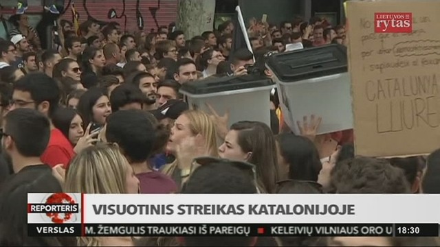 Katalonijoje vyksta visuotinis streikas